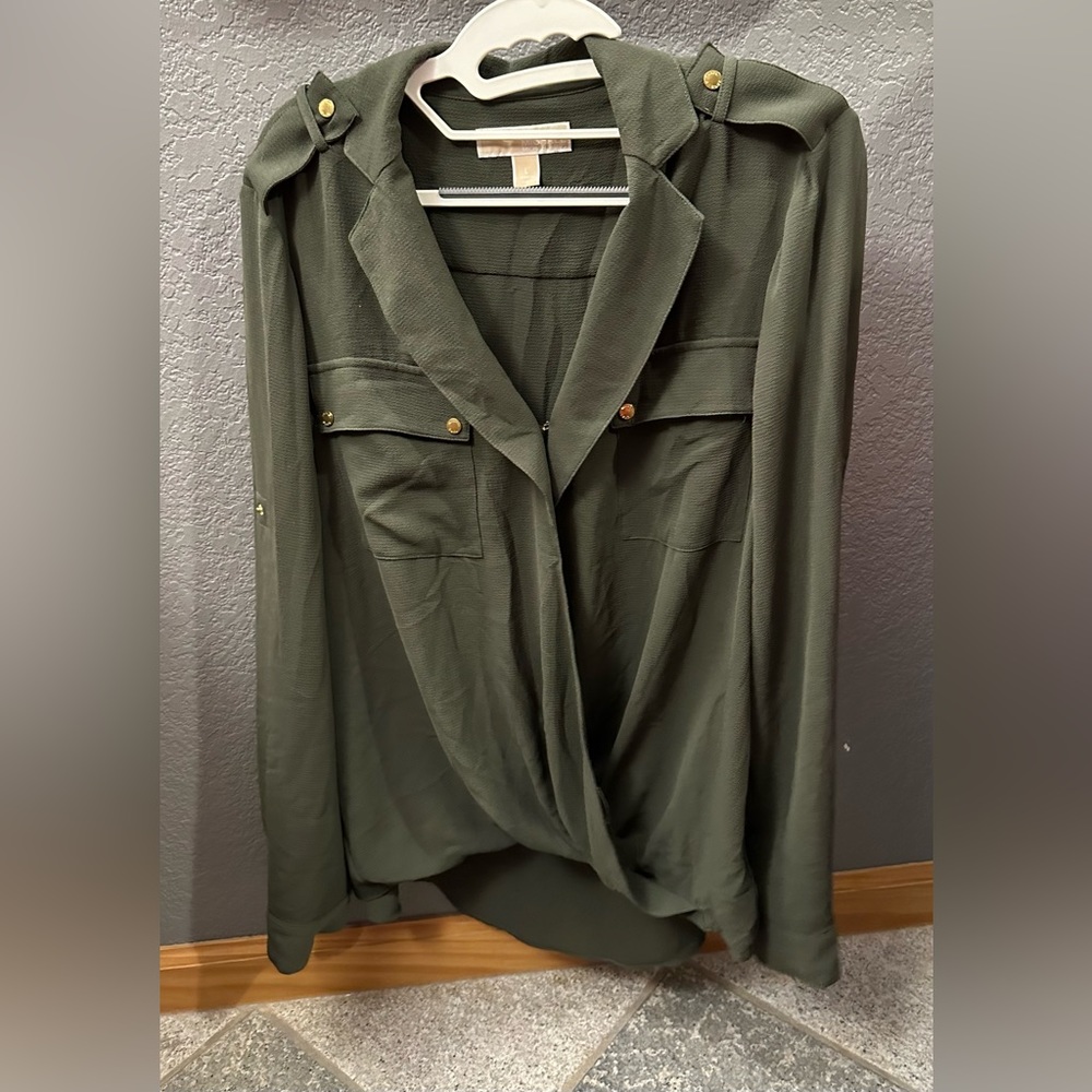Michael Kors green shirt